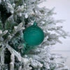 5" Eucalyptus Green Bubblegum Glass Ornament