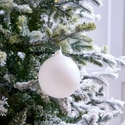 5" Snow White Bubblegum Glass Ornament