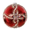 6" Shiny Red Jewel Ball Ornament
