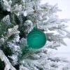 7" Turquoise Bubblegum Glass Ornament