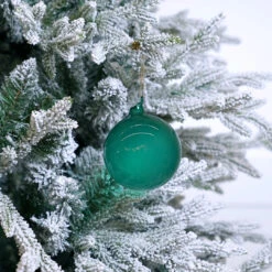 7" Turquoise Bubblegum Glass Ornament