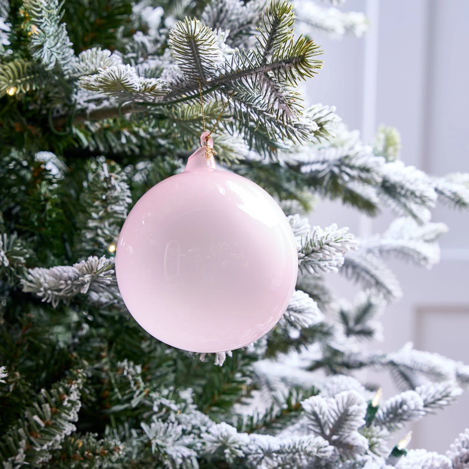 5" Light Pink Bubblegum Glass Ornament 1 5" Light Pink Bubblegum Glass Ornament