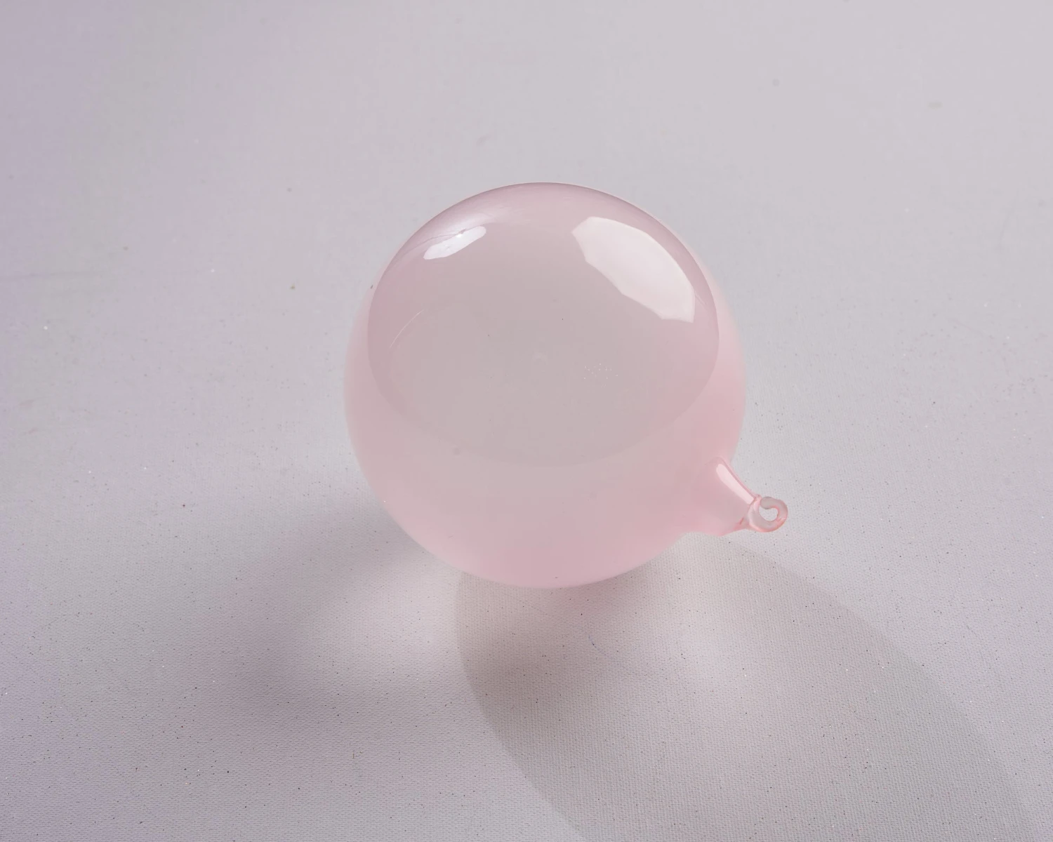 5" Light Pink Bubblegum Glass Ornament 2 5" Light Pink Bubblegum Glass Ornament - Image 2