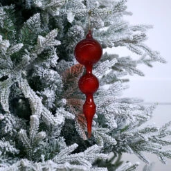 11" Red Bubblegum Glass Finial