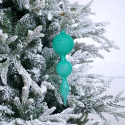 11" Teal Bubblegum Glass Finial