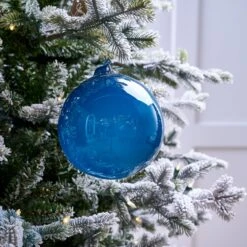 6" Blue Bubblegum Glass Ornament