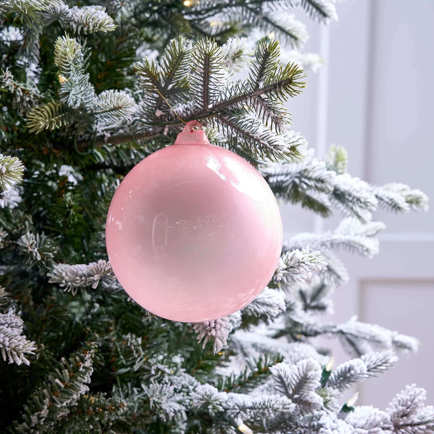 6" Light Pink Bubblegum Glass Ornament 1 6" Light Pink Bubblegum Glass Ornament