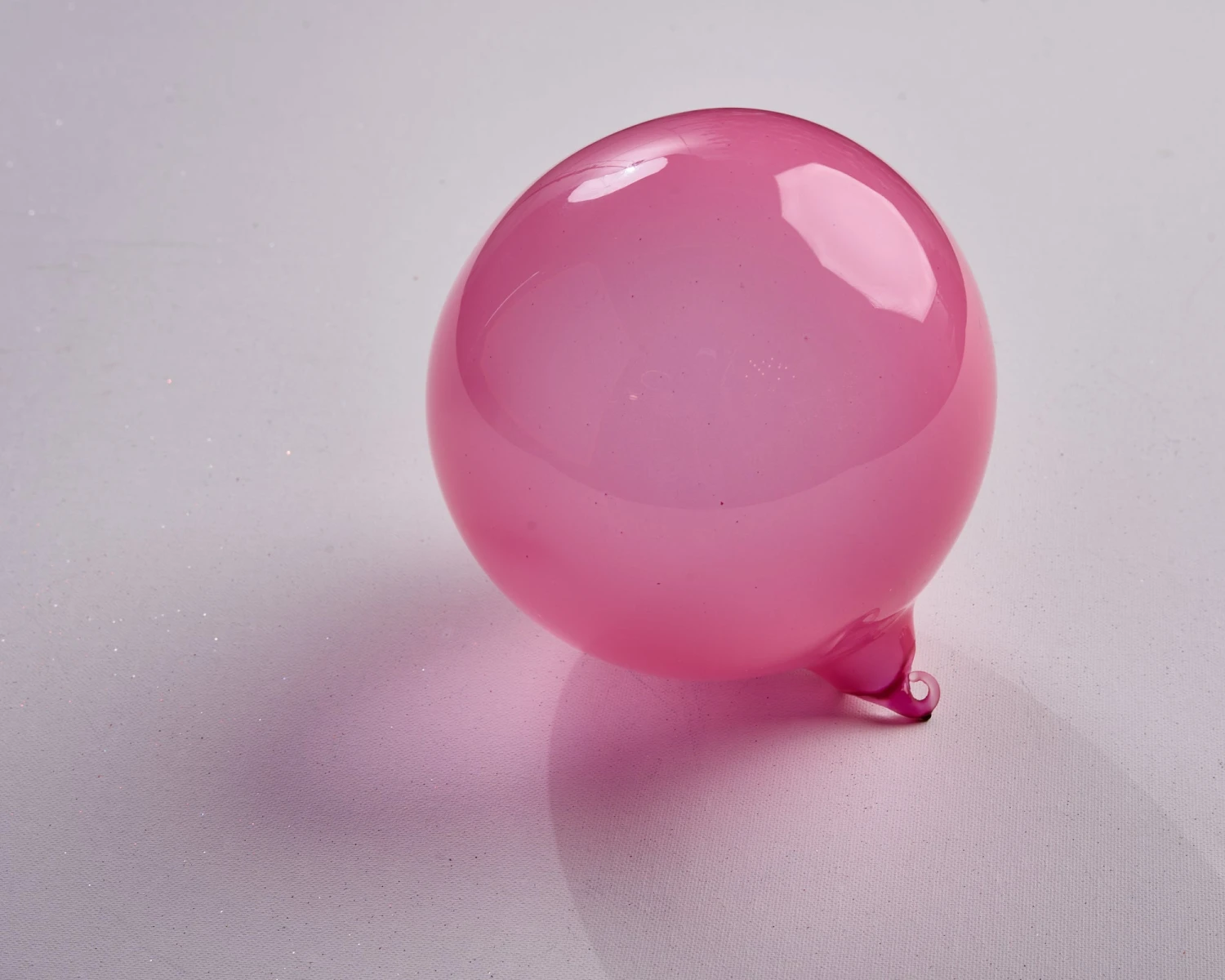 6" Rose Bubblegum Glass Ornament 2 6" Rose Bubblegum Glass Ornament - Image 2