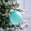 6" Turquoise Bubblegum Glass Ornament