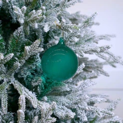 6" Dark Turquoise Bubblegum Glass Ornament