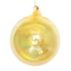 6" Gold Amber Iridescent Bottle Glass Ball Ornament