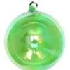 6" Lime Green Iridescent Bottle Glass Ball Ornament
