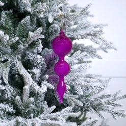 11" Fuchsia Bubblegum Glass Finial