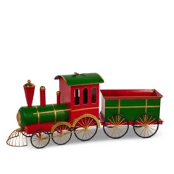 5 FT X 2 FT Red, Gold, & Green Train