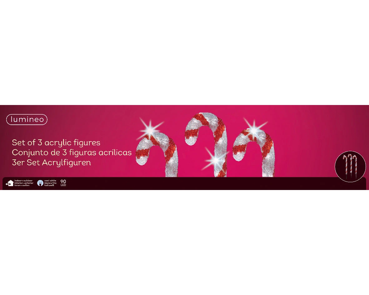 2 FT 90 LED Cool White Candy Canes Set Of 3 5 2 FT 90 LED Cool White Candy Canes Set Of 3 - Image 5