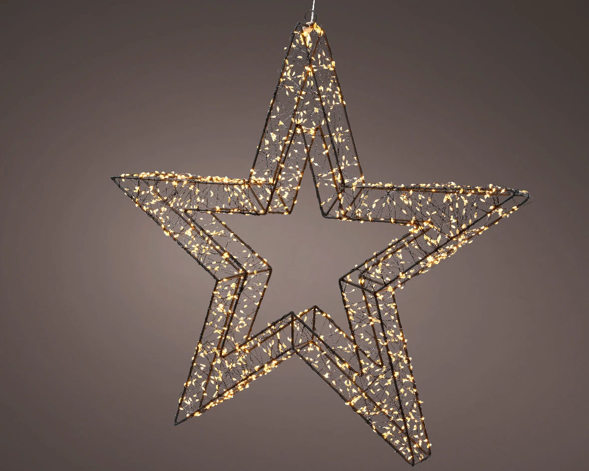 Black Wire Star Pre Lit Micro Classic Warm LED 3 Black Wire Star Pre Lit Micro Classic Warm LED - Image 3