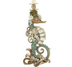 Mark Roberts 15" Jeweled Seahorse Finial Candle Holder
