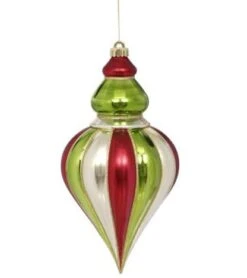 Mark Roberts 13.5" Red, Green & White Finial Ornament