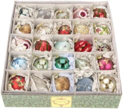 Mark Roberts 3"-6" Multicolor Glass Ornaments Gift Box Set Of 25