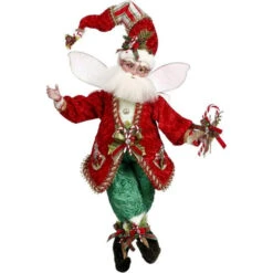 Mark Roberts 21" Large Candy Cane & Holly Fairy
