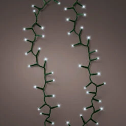 74 FT Compact 1000 LED Cool White Green Wire 8 Function Twinkle