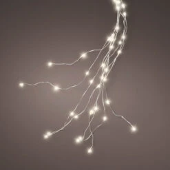 8 FT 832 LED Warm White Tree Bunch Micro Lights With Silver Wire