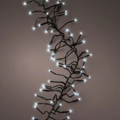 23 FT 768 LED Cool White Cluster Lights With Green Wire