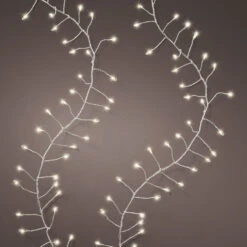 20 FT 480 Micro LED Warm White Compact Lights With Silver Wire