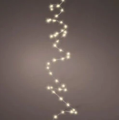 5 FT 100 Micro LED Warm White Lights With Silver Wire Battery Operated