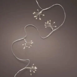 7 FT 90 Micro LED Warm White String Lights With Silver Wire Battery Operated