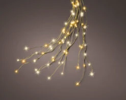 8 FT 832 Micro LED Warm White & Classic White Bunch Lights With Gold Wire