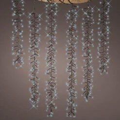 39 FT Cascade Starter Set Cool White With 6 Strings 480 LED Lights Transformer