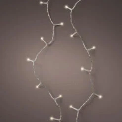 5 FT 20 LED Warm White Lights With Transparent Wire Battery Operated