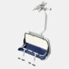 5" Blue & Silver 4 Seater Lift Chair 1:32 Scale