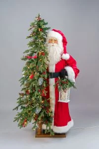 4.75 FT Silver Bells Father Christmas Santa