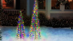 6 FT 240 LED Multi Lights Cone Tree Twinkling Effect