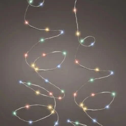 39 FT 240 Micro LED Multi String Lights With Silver Wire